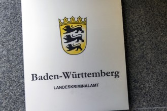 Baden-Württemberg State Office of Criminal Investigation, shield and coat of arms. Stuttgart,