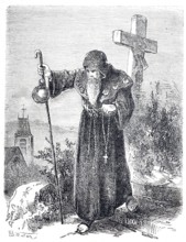 The stick and its use, Pilgrim's stick, Pilgrim's stick, Historical, digitally enhanced