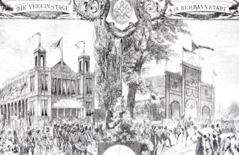 Club days in Sibiu around 1872, Transylvania, today Sibiu, Romania, Historical, digitally enhanced