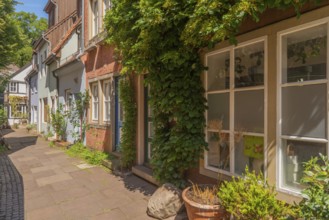 Schmaler Weg Hinter der Balge, renovated Schnoor neighbourhood with small shops, galleries,