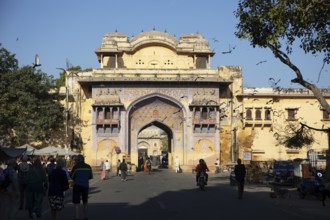 City gate in the old town, Jaipur, Rajasthan, India