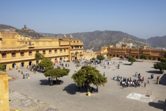 Amber Fort or fortress on the Aravalli hill range, Jaipur, Rajasthan, India