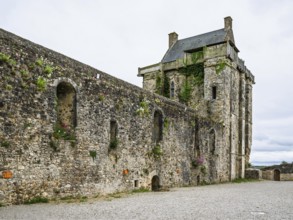 Castle ruin of Chateau de Saint-Sauveur-le-Vicomte, Manche, Normandy, France