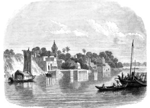 View of Cawnpore, now Kanpur, in the Presidency of Bengal, 1870, Uttar Pradesh, India, digitally
