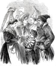 Normans, Norman costumes from the area around Trouville on the northern French coast, 1870, France,