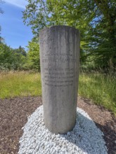 Free-standing stone column Monument with inscription in memory of Bernd Rosemeyer, who died in an
