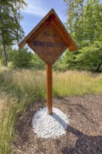 Wooden memorial plaque Wooden memorial with inscription Memorial Bernd Rosemeyer 1938,