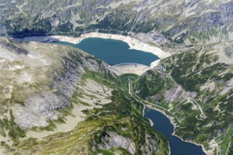 Maltakraftwerk, hydropower plant, Carinthia, upper stage, reservoir, Kölnbrein, Verbund Hydro Power