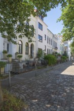Residential street in the Ostertor neighbourhood a popular residential area, eastern suburb,