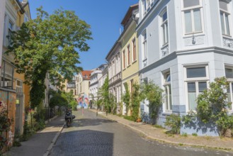 Residential street in the Ostertor neighbourhood a popular residential area, eastern suburb,