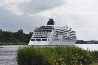Cruise ship EUROPA 2 travelling through the Kiel Canal, NOK, Kielkanal, Kiel Canal,