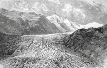 Pasterze, the largest glacier in Austria and the longest in the Eastern Alps, at the foot of the