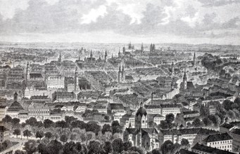 View of Brelau around 1890, Silesia, Germany, today Poland, Historical, digitally enhanced