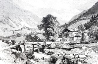 The house of Andreas Hofer, Tyrolean freedom fighter, near St. Leonhard, around 1780, Tyrol, Italy,