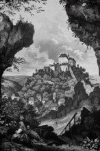 GÃ¶ÃŸweinstein, town and castle in the Middle Ages, district of Forchheim, Upper Franconia,