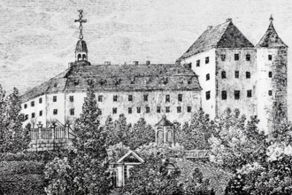 Neuguttenberg Castle and its predecessor buildings Alt- and Neuguttenberg Castle in the Middle