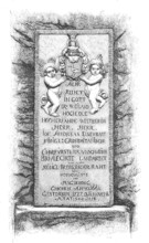 The tomb of Dr Eisenbart at the Aegidienkirche in Hann. MÃ¼nden, Johann Andreas Eisenbarth,