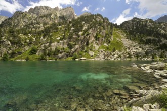Lake Estany de Monestero in the AigÃ¼estortes i Estany de Sant Maurici National Park, Catalonia,