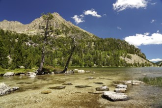 Lake Estany de Ratera in the AigÃ¼estortes i Estany de Sant Maurici National Park, Catalonia, Spain