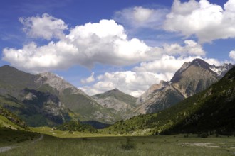 Mountain landscape in the Valle de Otal near Torla-Ordesa, Spain