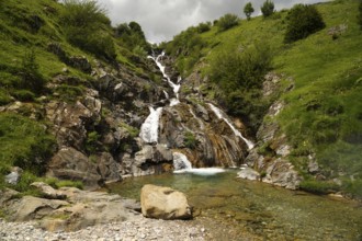 Cascada de Otal waterfall or Paul waterfall in the Valle de Otal near Torla-Ordesa, Spain