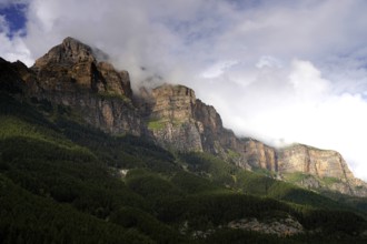The Monte Perdido massif near Torla-Ordesa, Spain