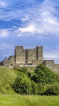 Panoramic view of medieval Dover Castle in Kent, England near London