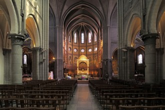 Interior of the Saint-Martin church in Pau, Pyrenees, France