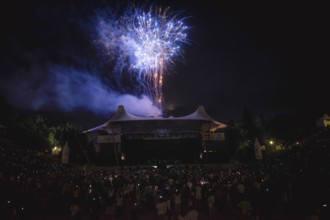 Closing fireworks at the Berliner Rundfunk 91.4 Open Air in the Berlin ParkbÃ¼hne Wuhlheide on 05