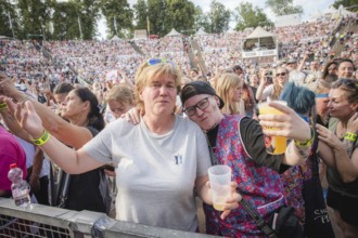 Spectators at the Berliner Rundfunk 91.4 Open Air at the Berlin ParkbÃ¼hne Wuhlheide on 05/07/2025