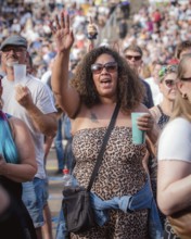 Spectators at the Berliner Rundfunk 91.4 Open Air at the Berlin ParkbÃ¼hne Wuhlheide on 05/07/2025