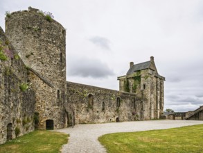 Castle ruin of Chateau de Saint-Sauveur-le-Vicomte, Manche, Normandy, France