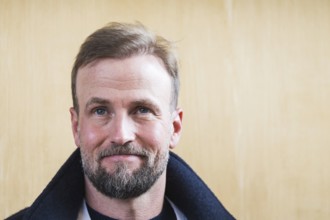 Coach Sebastian HoeneÃŸ portrait. Reception in the state capital Stuttgart after VfB Stuttgart's