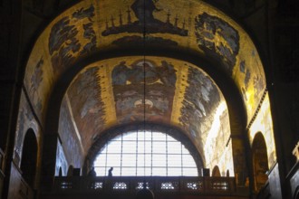 Ceiling mosaic in the Roman Catholic Basilica of St Mark on St Mark's Square, Venice, Veneto, Italy