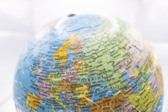 Puzzle globe. Map made from puzzle pieces