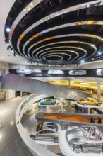 The Mercedes-Benz Museum in Stuttgart presents a journey through the automotive history of the