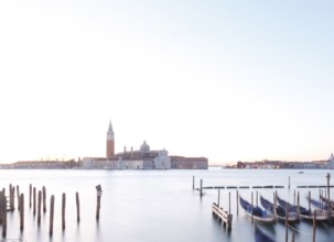 View from the Ponte della Paglia to the Isola di San Giorgio with San Giorgio Maggiore, Venice,