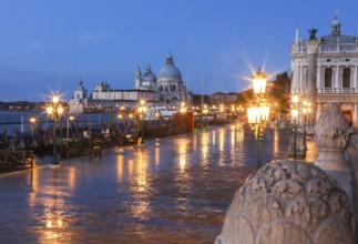 View from the Ponte della Paglia to the Piazzetta and behind it, the Dogana da Mar and Santa Maria