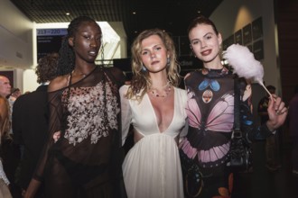 Models Awa, Lucy Hellenbrecht (GNTM 2020) and guest at the Danny Reinke Fashion Show during the