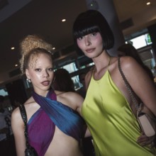 Models Josy (GNTM2025) and Magdalena (GNTM2025) at the Marcel Ostertag Fashion Show during the