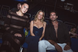 Katharina Damm, Marina Hoermanseder and Alejandro Aguera at the Kilian Kerner Fashion Show during