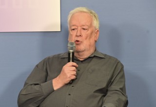 Prof Hans von Storch (University of Hamburg, Ocean University of China) takes part in a panel