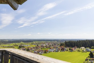 View of Lossburg from the Vogtei Tower in the northern Black Forest, Baden-WÃ¼rttemberg, Germany