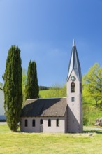 Model of the Protestant St Mary's Church in the Small Spa Park, Baiersbronn, Northern Black Forest,
