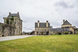 Castle ruin of Chateau de Saint-Sauveur-le-Vicomte, Manche, Normandy, France