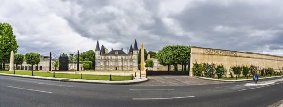 Panorama of Vineyard of Chateau Pichon Longueville Baron Vineyard and grape fields around Pauillac,