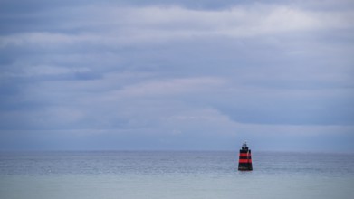 Lighthouse on a Sea in Granville, Manche, Normandy, France