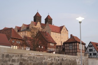 View of the collegiate church of St Servatii on the Schlossberg, Quedlinburg, Saxony-Anhalt,