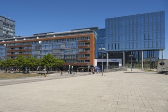 Modern Capita office building at Germaniahafen, Museum Harbour, Kiel, Kiel Fjord, Baltic Sea,