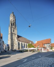 The church of St George with the steeple called Daniel, in the historic old town, Nördlingen,